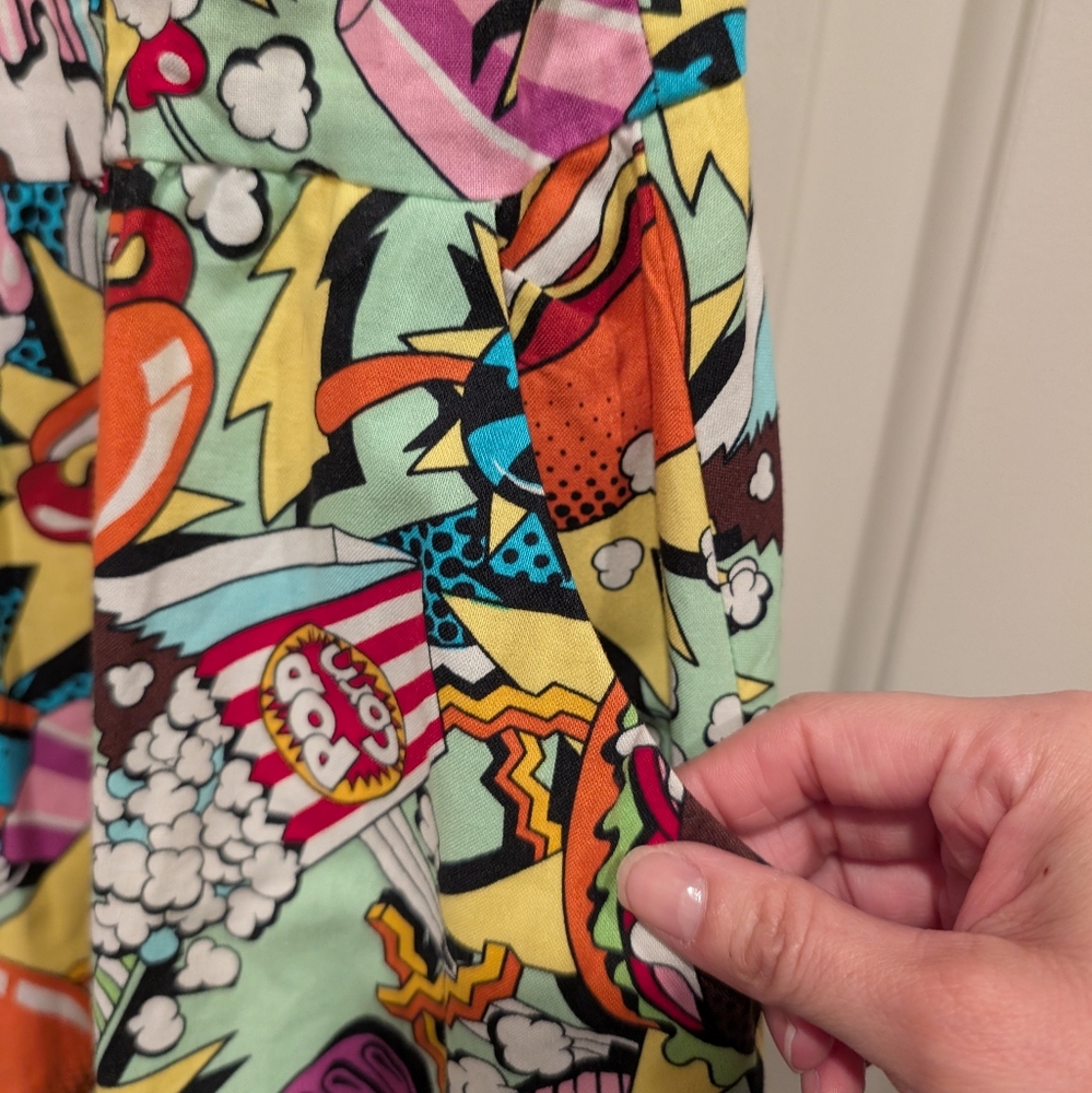 Folter Good Enough to Eat A-Line Vibrant Multicolor Sleeveless Dress XL - Picture 5 of 8